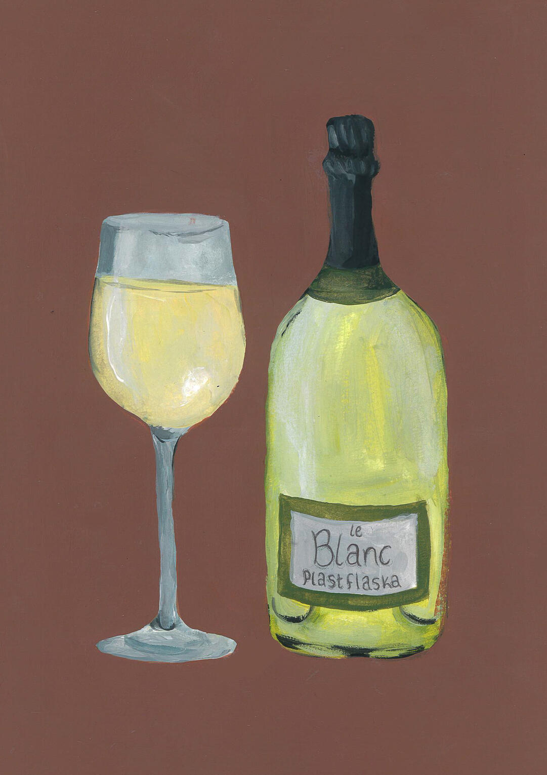 Le blanc plastflaska